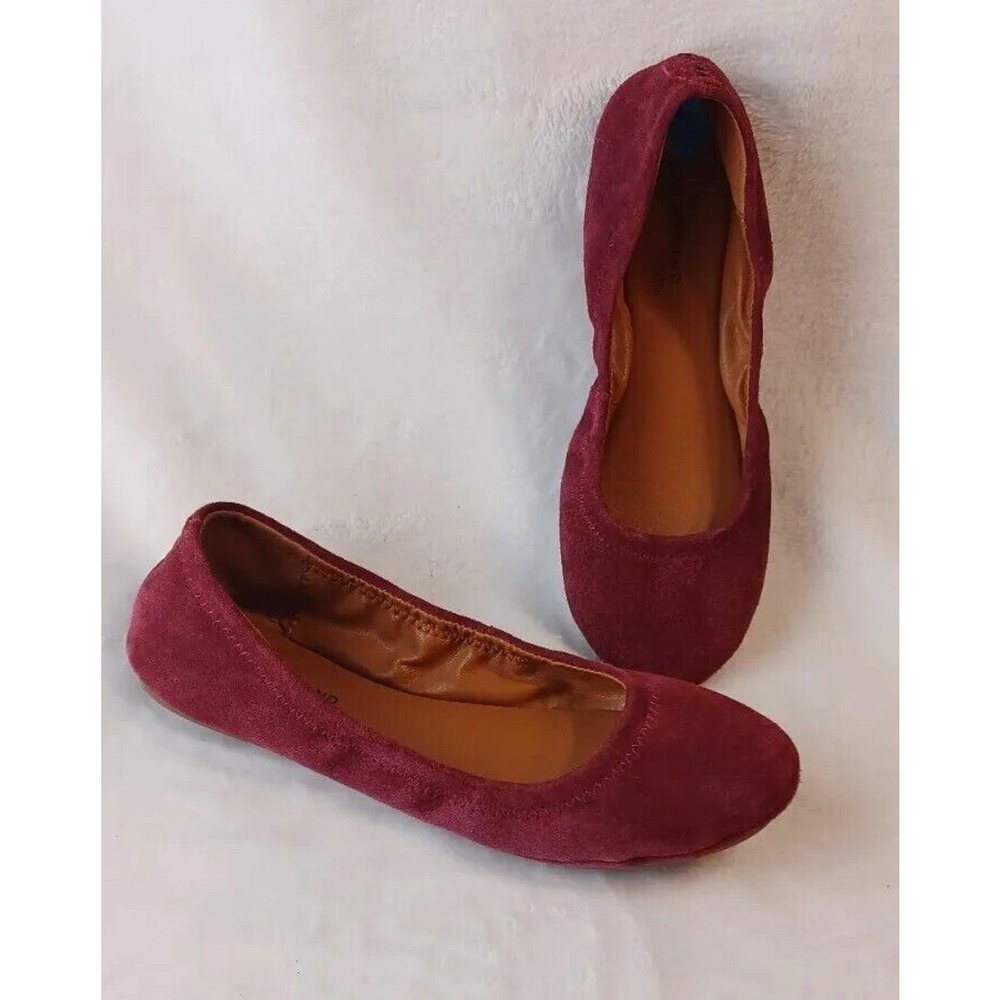 Lucky Brand Burgundy Red Maroon Erin Suede Ballet Flats Size 7.5 M Women’s